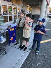 Scouts from tiger cubs (6 years of age) to boy scouts (up to 17 years of age) of Pack and Troop 159 participated in their annual Food Pantry drive called “Scouting for Food” last Friday at Highland Market in West Milford.
