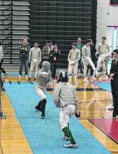 West Milford High School senior Aidan Longacre placed 18th in a field of 38 in the saber category in the State Individual Fencing Championships on March 2. (Photo provided)