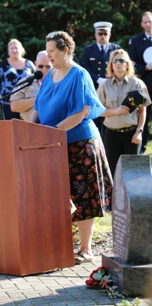 'Find that unity again' Rev. Janet Macgregor-Williams of the West Milford Presbyterian Church, led the group in prayer.