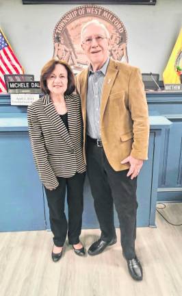 Donna Petronchak and Arthur McQuaid were honored for their volunteer work at the Township Council meeting April 3.