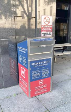 Passaic County is delivering to the Township of West Milford a Secure Drop Box that will be placed at Town Hall on the Police side of the building for voters to place their ballot in the secure ballot drop box by 8 p.m. on Nov. 3. (Provided photo)