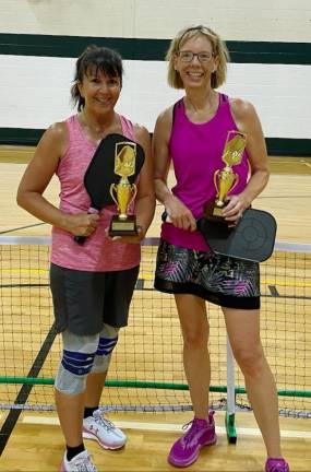 The Intermediate Division champions were Karen Oliverira, left, and Linda Dolansky. (Photo courtesy of West Milford Community Services &amp; Recreation Department)