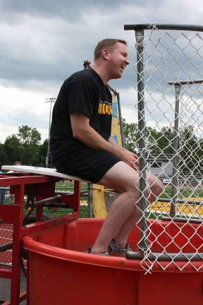 Relay for Life connects the community West Milford High School principal, Paul Gorski, is all smiles atop the dunk tank. Photo by Ginny Raue