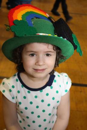 Claire Dolisi, 4, brought some luck of the Irish with her to the bonnet contest.