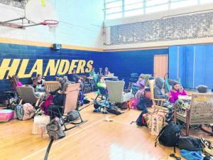 Macopin Middle School students raise more than $6,000 for the Highlander Family Success Center at the annual Rock-A-Thon on Friday, Feb. 23. Students stayed in rocking chairs from noon to midnight in the school gym. The event was hosted by the Student Council. (Photo provided)