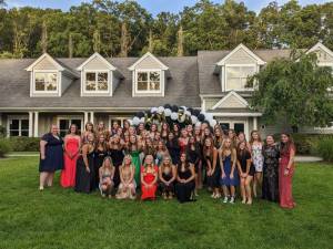 West Milford High School field hockey players gather for an Opening Dinner on Aug. 30 at a local lodge. (Photo provided)