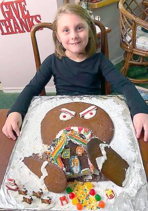 Gingerbread houses delight the judges Sebastian Sullivan, first place homemade, ages 6-8