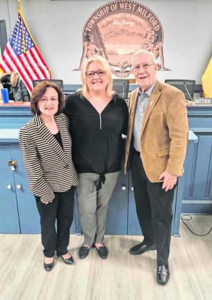 From left are Donna Petronchak, Mayor Michele Dale and Arthur McQuaid.