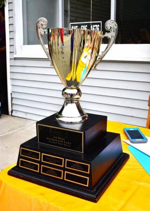 Bed race returns to village The trophy went to the Emerald Point bed, which had the fastest time.
