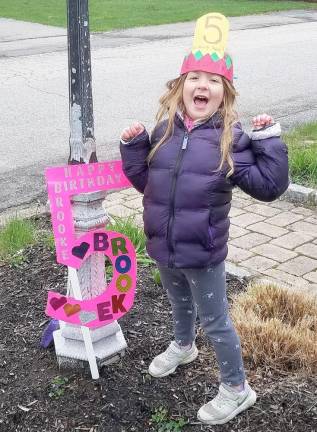 Pompton Plains. It takes a parade to celebrate Brooke's fifth birthday