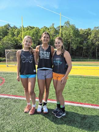 Team continues chasing county crown FH1 West Milford High School field hockey team captains are Ava Brock, Ava Scrimenti and Addy Seidner. (Photo provided)