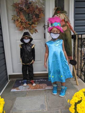 Halloween isn’t canceled The Cottrell kids of Vernon, N.J.: a ninja and Poppy, from Trolls (Photo provided)