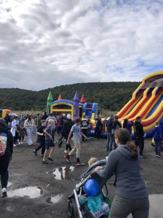 The Kids Activity Zone had several big inflatable rides. (Photo by Greg Smith)