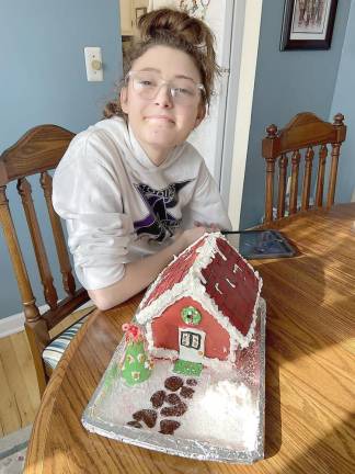 Gingerbread houses delight the judges Cailey Anne McMahon, first place kit, ages 13-16