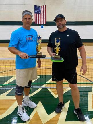 The Advanced Division champions were Chris Taormina, left, and Jeffrey Dowling. (Photo courtesy of West Milford Community Services &amp; Recreation Department)