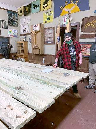 On March 14, Luke Holmes, Life Scout of Troop 44 B, constructed his Eagle Scout Project which consisted of building 12 bog bridges on the Wallisch Homestead Environmental Trail.