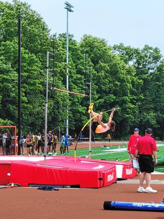 Athletes head to Junior Olympics JHC1 Massimo Balestrieri of the Jr. Highlander Track Club competes in the pole vaults at the AAU Region 1 Qualifier in late June in New Haven, Conn. (Photo provided)