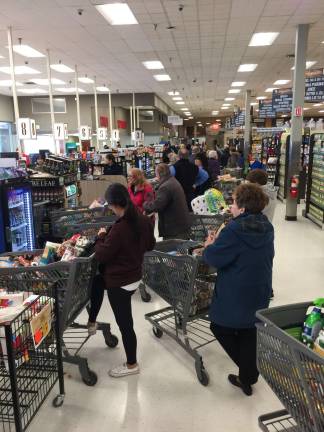 West Milford hit hard for second time in week, 21 inches of snow Photo by Julie Boyd Cole ShopRite of Warwick was busy Tuesday, March 6 midday as residents prepared for another major winter storm.