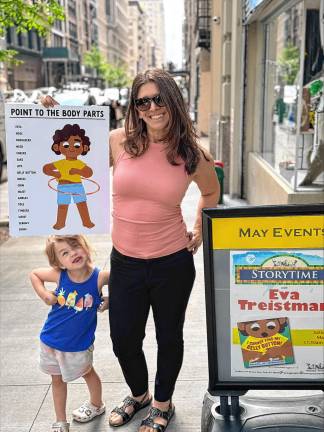 From pandemic project to publication Eva Treistman of Hewitt and her daughter, Zoe, promote her children’s book, ‘I Cannot Find My Belly Button!’