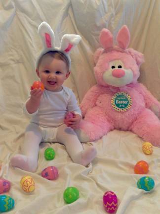 Oh Baby it's Spring! Baby Photo Contest Photo, Christine Placko of Oak Ridge "Lily is so hoppy it's spring!"