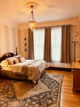 A renovated bedroom at Idylease. (Photo courtesy of Richard Zampella)