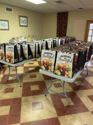 With this bounty of food, the Food Pantry volunteers will make up their Thanksgiving Food baskets for many of local families in need. The hope is that every family in need will receive enough food for their thanksgiving meal.