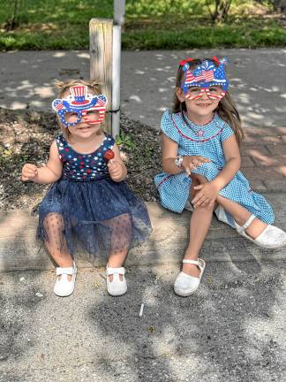 Photos: Celebrate America Parade in Greenwood Lake Brayleigh Conklin, left, and Charlee Schmid wearing patriotic glasses.