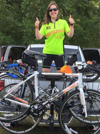 'True champion' Lyndsay Wright is a patient advocate Lyndsay Wright gives a big thumbs up.