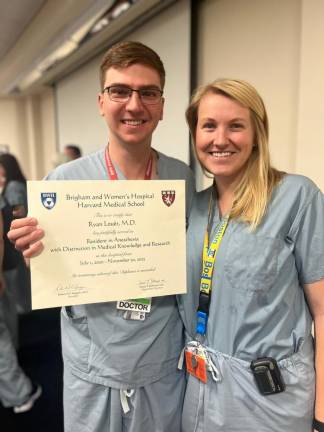 Dr. Ryan Louer with his wife, Ann Elise, a physician assistant.