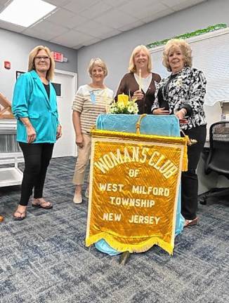 New Woman’s Club members From left are West Milford Woman’s Club president Dianna Varga, new members Joann Wiltshire and Deb Irvine, and Tina Ree, the club’s membership chairwoman. The club meets at 7 p.m. the second Monday of the month at Echo Lake Baptist Church on Macopin Road. The next meeting is Oct. 14..For information, call Ree at 201-675-3527 or womanclubwestmilford@gmail.com (Photo provided)