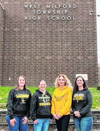 From left are PTSO vice resident Holly Lighty, secretary Kirsten Coppola; treasurer Lisa McDowell and president Nicole Petrosillo. Not pictured is parliamentarian Alison Scully.