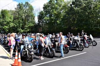 More than 80 people take part in the Sgt. Peter Kamper Jr. Memorial Ride on Sunday, Aug. 13. (Photos by Fred Ashplant)