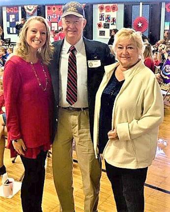 Teacher Katie Bonforte and her family, US Navy Veteran Bruce Rufner.