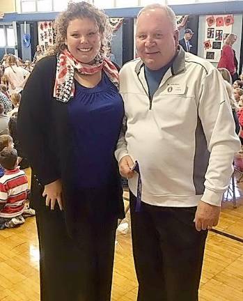 Teacher Kelly Frasca and her dad, USAF Veteran John Reno.