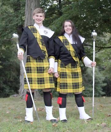 Drum Majors Shane Duffy and Maxine Kunz. Provided ;photos.