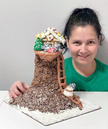 Gingerbread houses delight the judges Ottilia Varga-Joo, third place kit, ages 17-adults