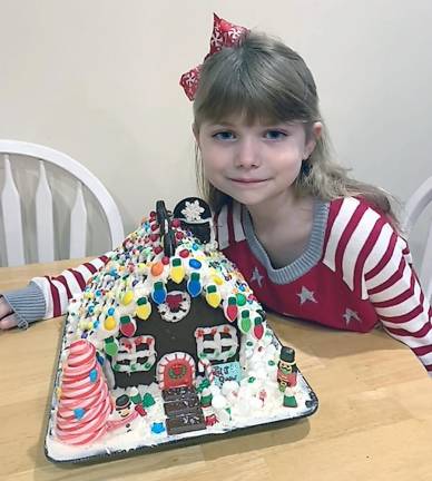 Gingerbread houses delight the judges Cliodhna Smith, first place kit, ages 6-8