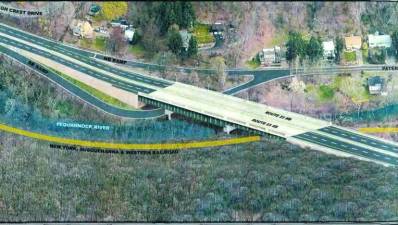 When construction of the Route 23 bridge near High Crest Lake is completed, it will be flat. (Photo provided)