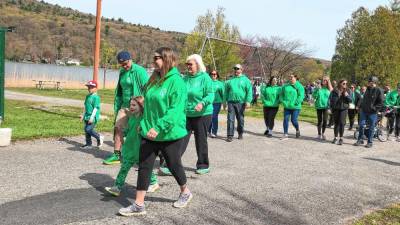 The 15th annual Irish Whisper Walk of Hope, in memory of Danny Kane, begins Saturday, April 27 at Pinecliff Lake. (Photo by Kathy Shwiff)