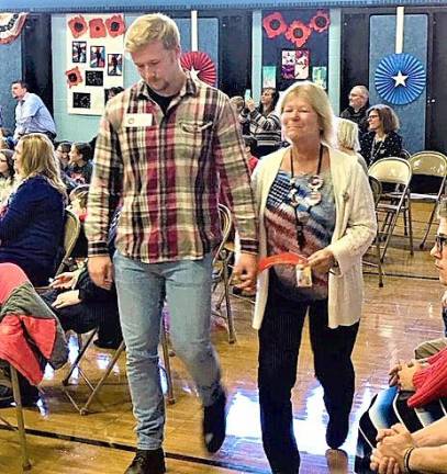 Former PK student, Zachary Day and his mother - staff member, Mrs. Lori Day (cafeteria aide).