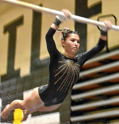 Park wins state championship MP3 Madeline Park finishes in the top five in the all-around competition at the Passaic County Championships held last fall at West Milford High School. (File photo by Rich Adamonis)