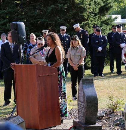 'Find that unity again' Mayor Bettina Bieri addressed the crowd, calling for unity to honor those who died.