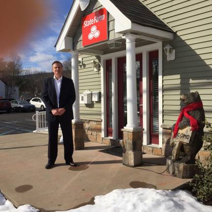 Being a good neighbor for 20 solid years Photos by Susan Levitt Tom Ziegenbalg stands outside of his State Farm Insurance business on Union Valley Road. Ziegenbalg is celebrating 20 years in his West Milford office.