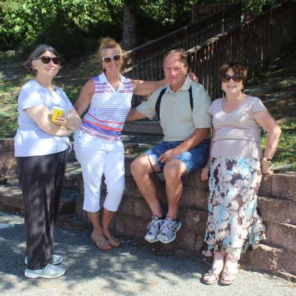 St. Joseph Church welcomes new priest at annual parish picnic It truly was a gorgeous weather day on Sunday for the St. Joseph parish picnic. Pictured here, from left, enjoying the day, are Sr. Geraldine Corio, Mavourneen and Steve Slufik, and Donna Petronchak.