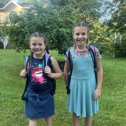 First day of school in West Milford Rowan and Rylee are ready for second and fourth grade, respectively.