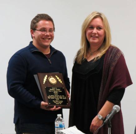 Gottlieb, Conlon honored for school board service Inga Koeppe presented a plaque to Matt Conlon, who served one term on the board.