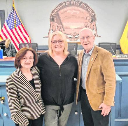 From left are Donna Petronchak, Mayor Michele Dale and Arthur McQuaid. (Photo by Rich Adamonis)