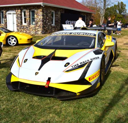 Friends of Wallisch Homestead host car show A race-ready Lamborghini.