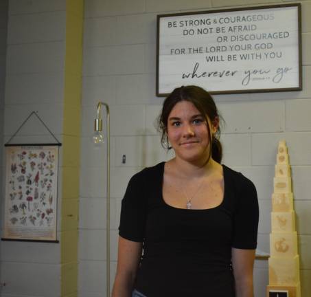 School options ‘born from necessity’ Ari Lombardi, 14, is among the oldest cohort at Ascend Academy in Milford, Pa. “I like being able to do things at my own pace,” she said. Her mom is a guide at the school.