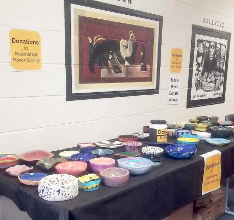 The displays were set up inside the high school building, lining three intersecting hallways of the school.